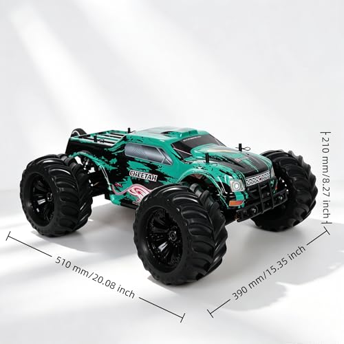 JLBRACINGRC 1/10 Brushless Fast RC Cars, Monster Truck,80+KM/H High Speed 4x4 Off-Road RC Truck,2.4GHZ Remote Control Car,IPX7 Waterproof RC Trucks for Adults(Not Include Battery)