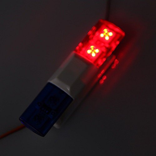 Multi-Function LED Police Flash Light Lamp for 1/10 1/8 RC HSP Traxxas Tamiya CC01 RC4WD D90 Axial SCX10 Model Car - color: Red&Blue