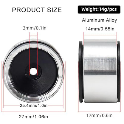 1.0 Beadlock Wheel CNC Aluminum Alloy Wheel Rims - Premium Upgrade for 1/24 Axial SCX24 & TRX4M RC Crawlers (Requires Extended Hubs for TRX4M)(White)