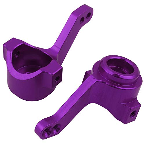 Hobbypark Aluminum Front C-hub Caster Blocks & Steering Knuckle for Volcano Epx/Pro RC 1/10 Monster Truck,Replacement of 102210 10221 (Purple)