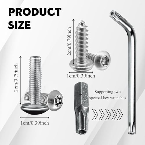 Anti Theft License Plate Screws Kits, License Plate Screw Caps, Stainless Steel Car Tag Holder Bolts Fasteners Kit, Car M6 (1/4") Tamper Proof Fastener Nut & Cap for Frame Mounting (Style 1)