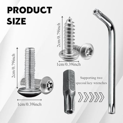 Anti Theft License Plate Screws Kits, License Plate Screw Caps, Stainless Steel Car Tag Holder Bolts Fasteners Kit, Car M6 (1/4") Tamper Proof Fastener Nut & Cap for Frame Mounting (Style 1)