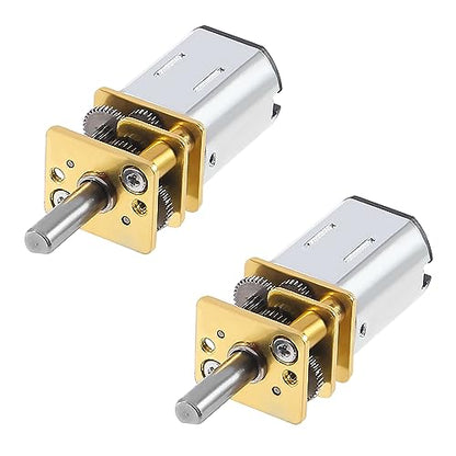2PCS DC 12V 1000RPM N20 High Torque Speed Reduction Motor with Metal Gearbox Motor for DIY RC Toys