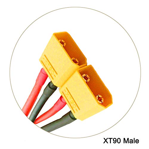FLY RC 2pcs XT90 Plug Parallel Battery Connector Cable XT90 Connector Style Parallel Y-Harness for Quadcopters Multirotors RC LiPo Battery Male and Female Connectors - style: XT90 Parallel Cable