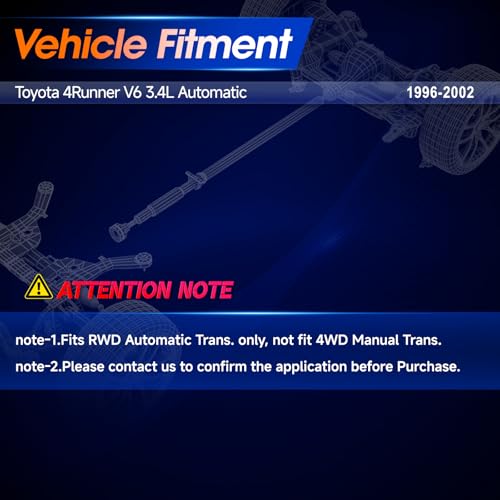 60.63'' Drive Shaft Assembly Fit for Toyota 4Runner 1996 1997 1998 1999 2000 2001 2002 V6 3.4L, [Automatic Transmission, RWD, OE 371103D070, 936-711 - size: Fit 1996-2002 4Runner 3.4L