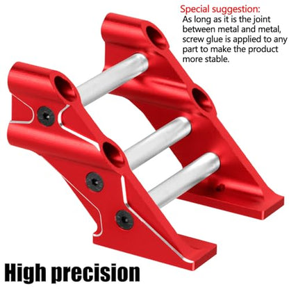 RC Wing Mount Upgrades Part for 1/10 Kraton Outcast 4X4 4S V2 BLX,Alloy Rear Wing Mount Hops Up,Replace ARA320631,Red - color: Red(parts)