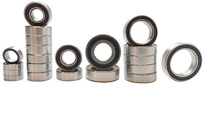 Apex RC Products Rubber Shielded Ball Bearing Set - Compatible with Traxxas Slash 4x4, Rally, & Telluride #2000R