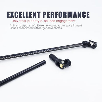 SCX10 Drive Shaft 2pcs 68-229mm Cut to Length Stainless Steel Driveshaft for 1/10 RC Crawler LCG Rig Sportys Scalers GSPEED Capra SCX10 Pro Element DIY SCX10(Black) - color: Black