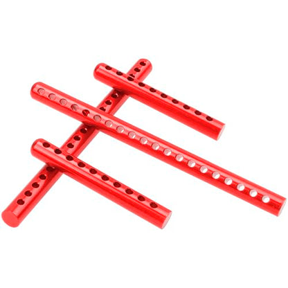 ShareGoo Metal RC Body Post Mounts Front Rear Body Holder Kit Compatible with Tamiya TT02 TT-02 1/10 RC Upgrade Parts (Red) - color: Red