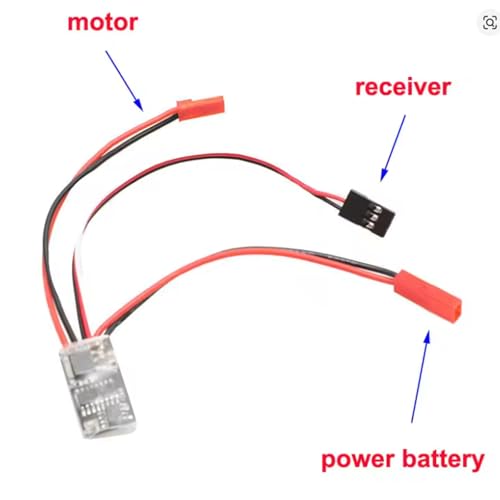 10A Brushed ESC 1-3S Two Way Motor Speed Controller with Brake/Without Brake 1A BEC for RC Vehicle Car Boat Model - color: 2pcs Two Way W Brake