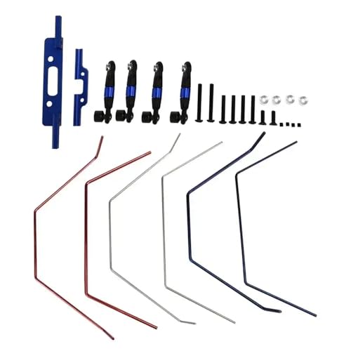 Front and Rear Wide Sway Bar Anti Roll Bar Kit Compatible with Traxxas 2WD 1/10 RC Car