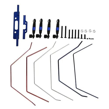 Front and Rear Wide Sway Bar Anti Roll Bar Kit Compatible with Traxxas 2WD 1/10 RC Car
