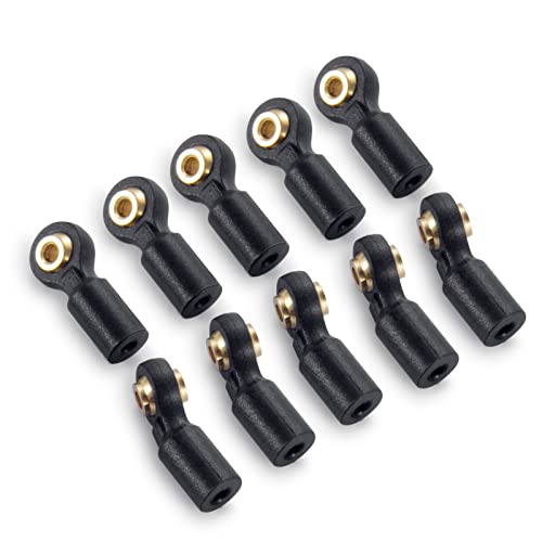 MORLORDY 10Pcs RC Plastic Tied Rod Ends Link Ball Joint Head Kit for 1/24 RC Crawler Car SCX24 Upgrades Accessories, A - style: A