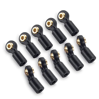 MORLORDY 10Pcs RC Plastic Tied Rod Ends Link Ball Joint Head Kit for 1/24 RC Crawler Car SCX24 Upgrades Accessories, A - style: A