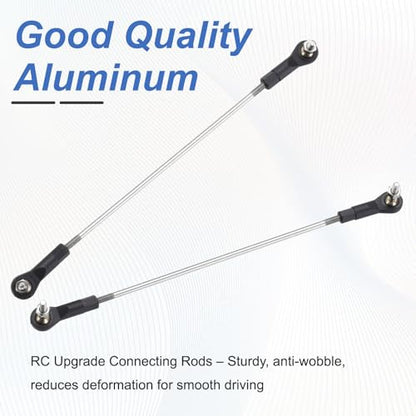 MECCANIXITY 4Pcs Adjustable Turnbuckles Camber Link, 164-174mm Turnbuckle Rod Steering Servo Linkage with M3 Ball Head Rod Ends for RC Car Replace Parts - size: 164-174mm