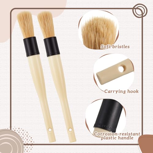 Patelai 2 Pack Parts Cleaning Brush Home and Auto Use Parts Cleaner for Cleaning Auto Engine, Small Motors, Car Detailing, Wheels, Boats, Air Vents, Machinery (Boar Bristle) - color: Boar Bristle