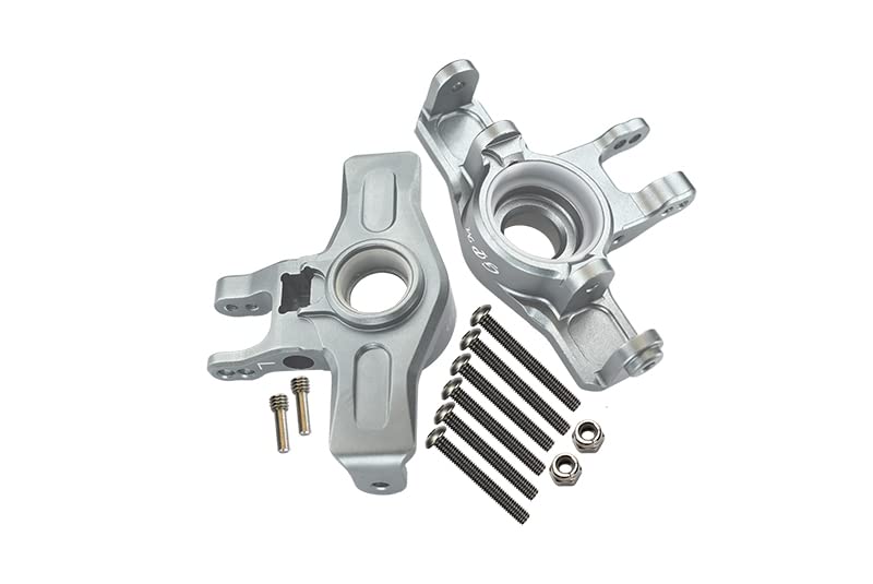 GPM For Traxxas Unlimited Desert Racer 4X4 (#85076-4) Upgrade Parts Aluminum Front Knuckle Arms - 1Pr Set Silver