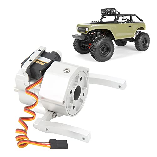 VBESTLIFE RC Front, Aluminium Alloy Double Speed Size Anodized 1/10 Crawler for SCX10 313mm Frame (Silver) - color: Silver