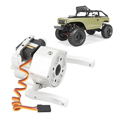 VBESTLIFE RC Front, Aluminium Alloy Double Speed Size Anodized 1/10 Crawler for SCX10 313mm Frame (Silver) - color: Silver