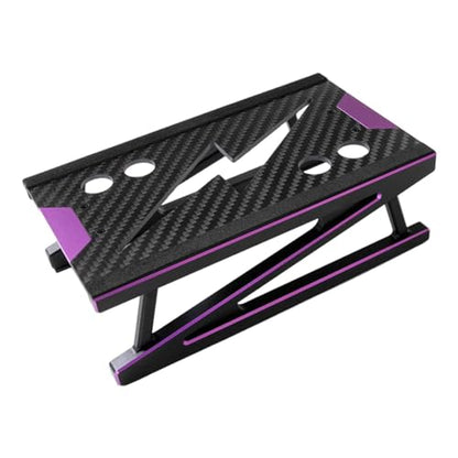 Aluminum Stand, Aluminum Repair Station, Car Model 1/8 1/10 Scale, Repair Work, for Trucks, Cars, Purple - color: Purple