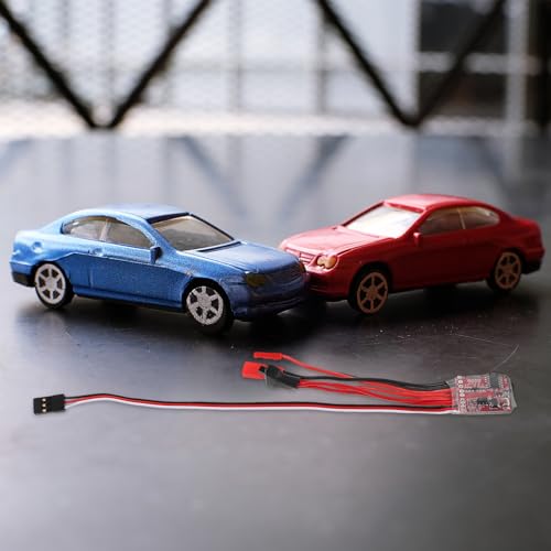 Uonlytech 20a 4.8v-8.4v Compatible Brushed Electronic Speed Controller with Brake Switch High Stability PCB Design for Rc Vehicles and Remote Model Cars User-Friendly for Professionals