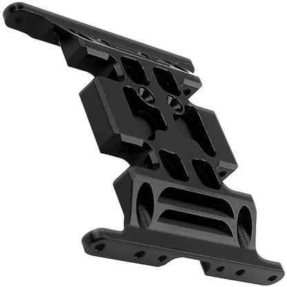 Aluminum Center Transmission Skid Plate Mount Gearbox Mount Base Compatible with Axial SCX10 1/10 RC Rock Crawler Car (Black) - color: Black