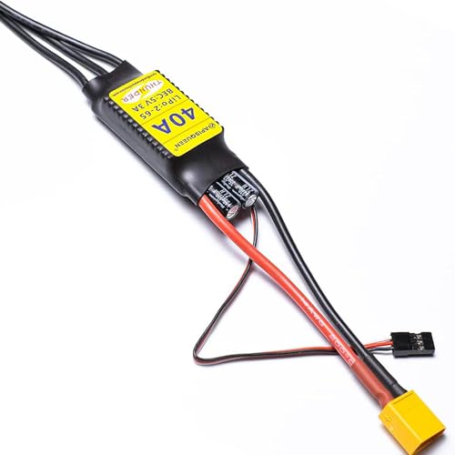 40A ESC 2-6S LiPo Brushless Electric Speed Controller | With BEC XT60 & 4.0mm Plug for RC Drone Airplane Model - size: 40A