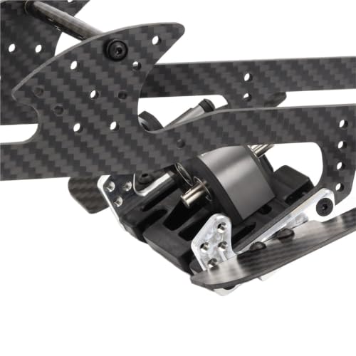 Lcg Carbon Fiber Frame Rail LCG Chassis Kit with Ultralight Portal Transmission Skid Plate for 1/10 RC Crawler for Capra SCX10 - color: Zf-links Kit