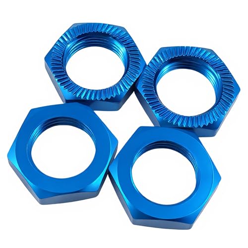 17mm Aluminum Wheel Hex Nut Kit for ARRMA Typhon Mojave Felony 6S (Blue) | 1/8,1/7,Infraction,Limitless,ARAC9416 ARAC9763 ARA311035,CNC Machined,High Strength,Precision Fit,Wear Resistant - color: Blue