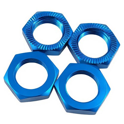 17mm Aluminum Wheel Hex Nut Kit for ARRMA Typhon Mojave Felony 6S (Blue) | 1/8,1/7,Infraction,Limitless,ARAC9416 ARAC9763 ARA311035,CNC Machined,High Strength,Precision Fit,Wear Resistant - color: Blue