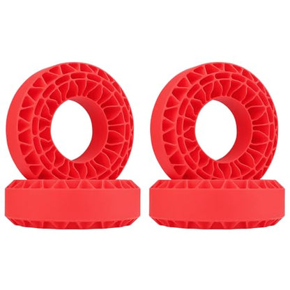 HobbyPark 1.9 Silicone Inserts Foam Rubber Insert fit 118-122mm Tires 4.75" for 1/10 Scale RC Crawler 1.9" Wheel Tires, Super Soft, Replacement of Sponge Foams 4pcs (Red) - color: Red