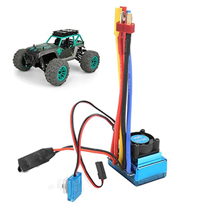Dilwe RC Brushless ESC RC Car Parts, 120A ESC 5.3V/ 5A Bec Output Electric Speed Controller for 1/10 1/12 RC Car Boat Accessory RC Accessories