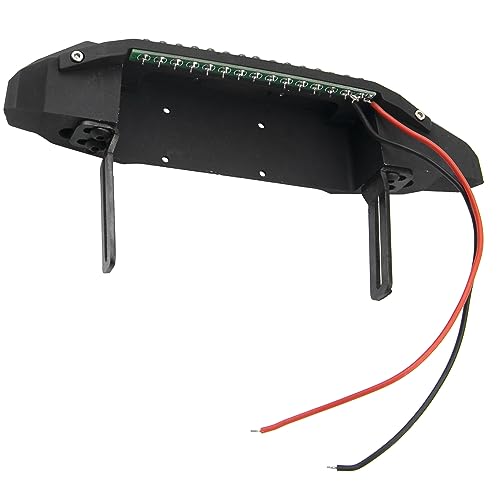 ShareGoo 1/10 Scale Front Bumper,Metal Bull Bar Front Bumper with LED Lights Bar Compatible with Axial SCX10 90046 90047 Traxxas TRX4 RC4WD D90 TF2 1/10 RC Crawlers