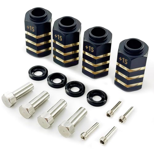12mm Wheel Hex Hub Extension Adapters for TRX4 TRX6 RC Crawlers, CNC Machined Brass Wheel Spacers (20mm) - style: 20mm