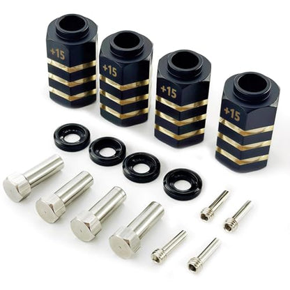 12mm Wheel Hex Hub Extension Adapters for TRX4 TRX6 RC Crawlers, CNC Machined Brass Wheel Spacers (20mm) - style: 20mm