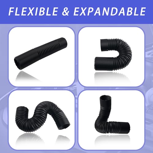 3" Diameter Air Intake Hose for Car,Flexible Air Intake Tube Extendable Up to 39.37",Universal Adjustable Car Airs Duct Hose Cars Accessories for Most Automotive,Truck