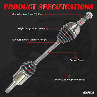 CV Axle Joint Front FWD/AWD Fit for 2007-2017 GMC Acadia Limited Base/SL/Denali 6Cyl GAS 3.6L A Pair of Left Right CV Axles Shaft Assembly - size: NCV10510_NCV10639/Pair