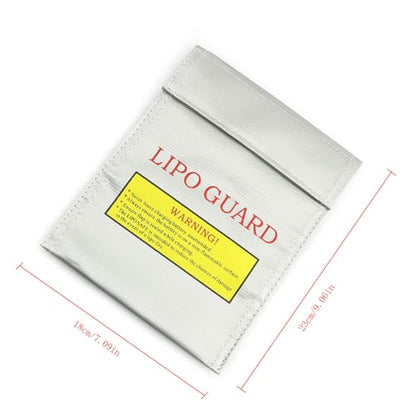 RLECS 2pcs RC Lipo Safe Bag Fireproof Lipo Guard Silver Lithium Charging Bag Battery Sack 18x23cm - size: Sx2