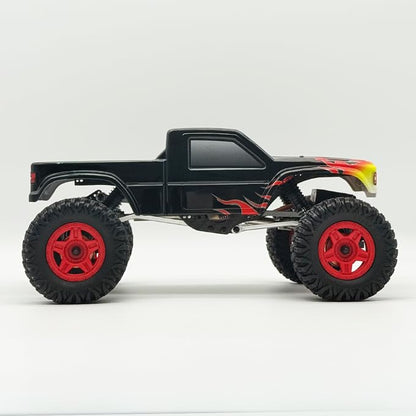 furitek Terra COMP – 1/18 RTR Crawler - Remote Control Car, RC Rock Crawler 1/18 Scale w Carbon Fiber Chassis n 2-in-1 Outrunner Brushless System for Adults, RC Hobbyists (Black Flame (w Digiboard)) - color: Black Flame (W Digiboard)
