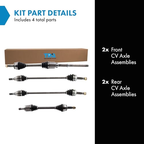 TRQ CV Axle Shaft Assembly 4 Piece Set Compatible with 2015-2019 Nissan Rogue AWD - style: CSA32997