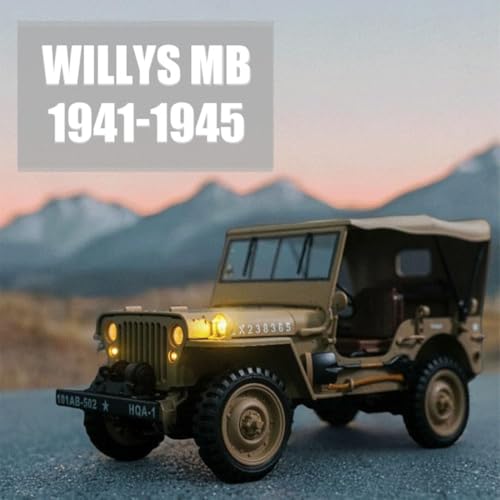 HG4-58 RC Off-Road Truck, 1/14 Scale All Terrain Dual-Speed 4WD Crawler with Sound & Lights, RTR Willys Military RC Truck Car for Hobby Enthusiasts - color: Desert Yellow