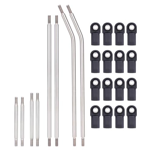 Performance Carbon LCG Chassis Kit with Brace Rock Sliders Delrin Skid Plate for 1/10 RC Crawler Comp Rigs SCX10 Capra Upgrade (Links Set) - style: Links Set
