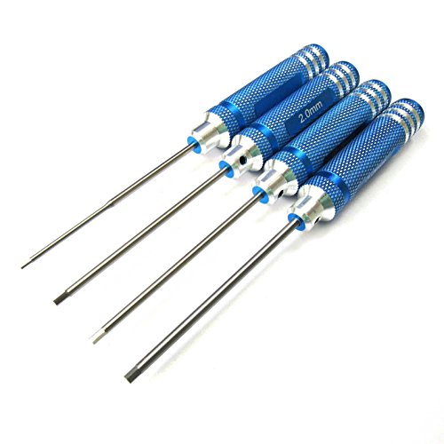 Hex Screwdriver Screw Driver Tool Kit Set for RC Car Helicopter Blue(1.5mm 2.0mm 2.5mm 3.0mm) - color: Blue