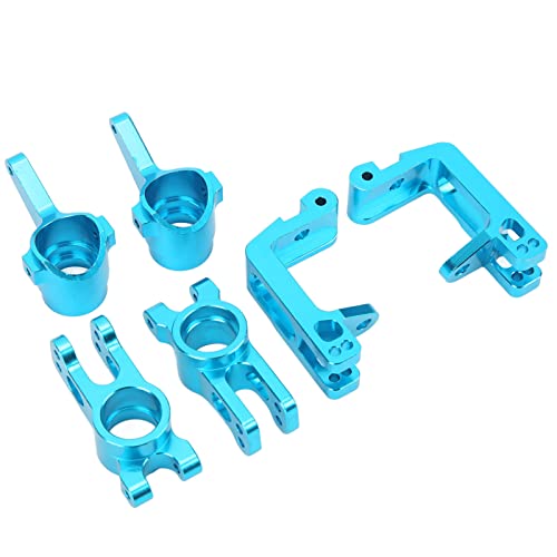 RC Steering Cup Kit High Performance Aluminum Alloy Steering Knuckle Hub Carrier for HSP Unlimited 94762 1/8 RC Car Blue 4PCS Set