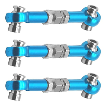 4Pcs ShareGoo RC Aluminum Linkages Steering Servo Rod Turnbuckle 102017 Compatible with Himoto RedCat Racing 1/10 On-Road RC Car