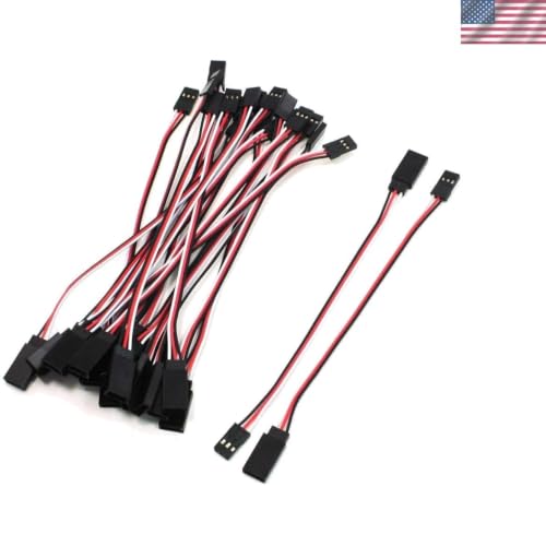 150mm Servo Extension Cable Set - 3 Pin Male/Female for RC Cars & More