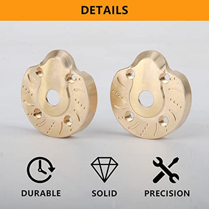 kingsea Brass Inner Outer Portal Drive Housing Steering Knuckle Compatible with Axial SCX10III AXI03007 Capra Unlimited Trail Buggy UTB 1/10 RC Crawler Brass Weights Upgrade Parts(4pcs/kit,200g)