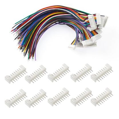 40Pcs Jst 2.0 Ph 9 Pin Connector Plug,Include 20pcs Mini 9 Pin Jst Ph2.0 Connector Plug Female with 150mm Cable Wire & 20pcs Male Micro Jst Ph2.0mm 9 Pin Connector Kit - size: Jst-2.0-Ph-9Pin-20pcs