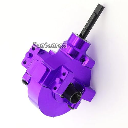 1/10 RC Electric Car Rear Drive Diff Gear Box Assembly Set Upgraded Parts Compatible with 1:10 Car HSP Redcat Himoto Volcano EPX 94106 94107 94108 94111 94123 (Purple) - color: Purple