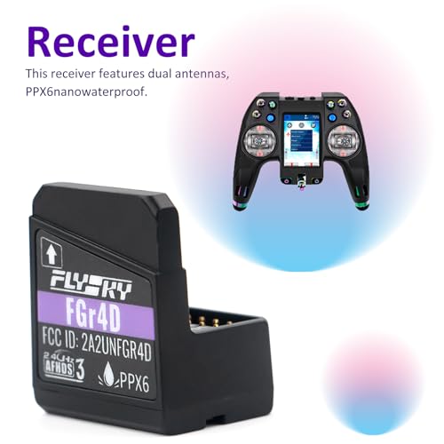 Flysky FGr4D Receiver Built-in Dual-Antenna PWM/PPM/i-BUS2/S.Bus/i-Bus Output Receiver for All AFHDS 3 Transmitter